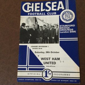 Chelsea v West Ham United Matchday Programme 1967