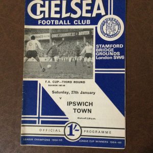 Chelsea v Ipswich Town F.A. Cup Matchday Programme 1968