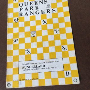 Queens Park Rangers v Sunderland Matchday Programme 1968