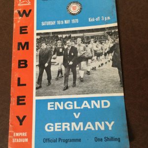 England v West Germany School's International Matchday Programme 1970