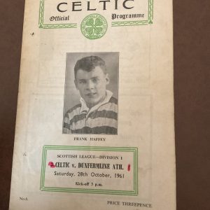 Celtic v Dunfermline Athletic League Matchday Programme 1961