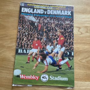 England v Denmark, European Championship Matchday Programme 1979
