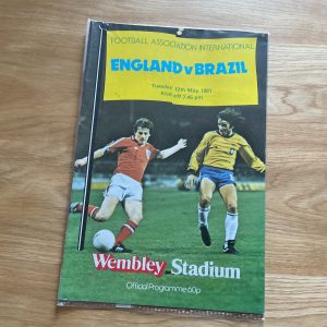ENGLAND v BRAZIL FRIENDLY INTERNATIONAL MATCHDAY PROGRAMME 1981