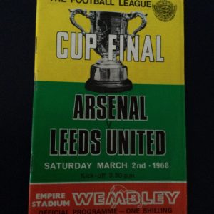 Arsenal v Leeds United League Cup Final Matchday Programme 1968