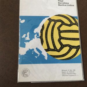 Barcelona v Benfica European Cup Final Matchday Programme 1961