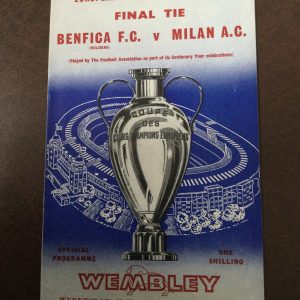 Benfica v A.C.Milan European Cup Final Matchday Programme 1963