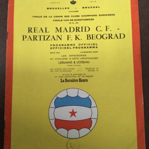 Real Madrid v Partizan Belgrade European Cup Final Matchday Programme 1966