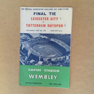 Leicester City v Tottenham Hotspur F.A.Cup Final Matchday Programme 1961