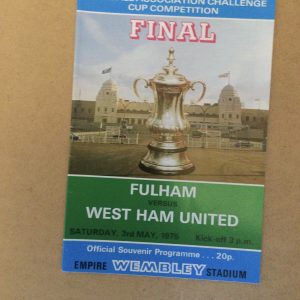 Fulham v West Ham United F.A.Cup Final Matchday Programme 1975