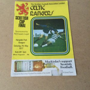 Celtic v Rangers Scottish Cup Final Matchday Programme 1977