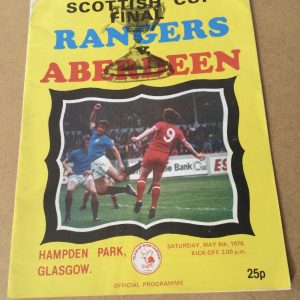 Rangers v Aberdeen Scottish Cup Final Matchday Programme 1978