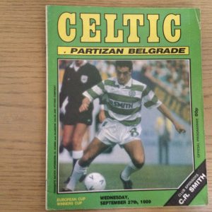 Celtic v Partisan Belgrade E.C.W.C. Matchday Programme 1989