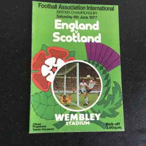 England v Scotland British Championship Matchday Programme 1977
