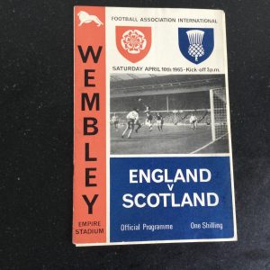 England v Scotland British Championship Matchday Programme 1965