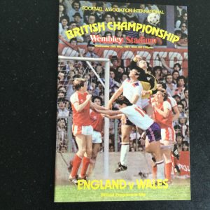 England v Wales British Championship Matchday Programme 1981