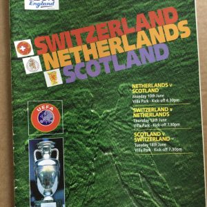 Switzerland, Netherlands, Scotland EUFA EURO 1996 Matchday Programme