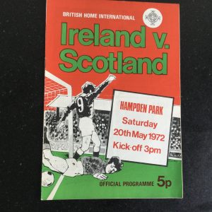 Ireland v Scotland British Championship Matchday Programme 1972