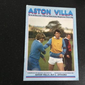 Aston Villa v F.C. Dynamo Berlin European Cup Matchday Programme 1981