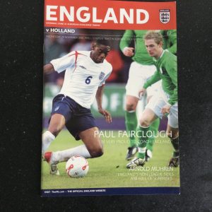 England v Holland National Game X1 Matchday Programme 2006