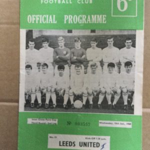 Hibernian (Hibs) v Leeds United Fairs Cup Matchday Programme 1968