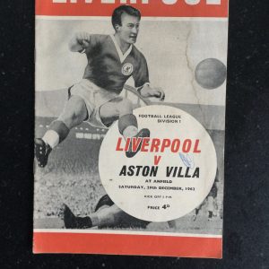 Liverpool v Aston Villa Matchday Programme 1962