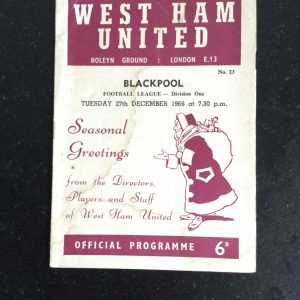 West Ham United v Blackpool Matchday Programme 1966