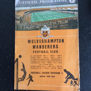Wolves v Manchester United Matchday Programme 1959