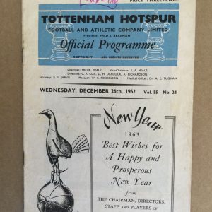 Tottenham Hotspur v Ipswich Matchday Programme 1962