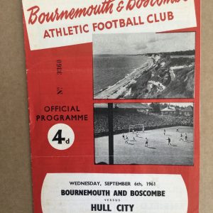 Bournemouth v Hull City Matchday Programme 1961