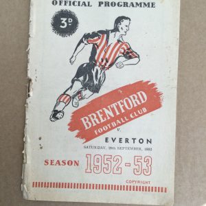 Brentford v Everton Matchday Programme 1952