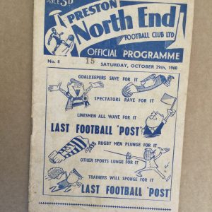 Preston North End v Chelsea Matchday Programme 1960