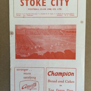 Stoke City v Walsall Matchday Programme 1961
