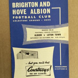 Brighton & Hove Albion v Luton Town Matchday Programme 1961