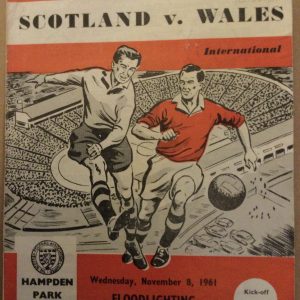Scotland v Wales British Championship Matchday Programme 1961