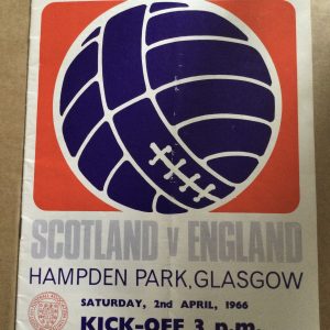 Scotland v England British Championship Matchday Programme 1966