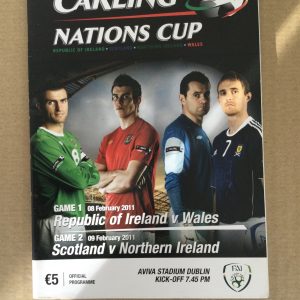 Carling Nations Cup Republic of Ireland, Scotland, Wales and Northern Ireland Matchday Programme 2011