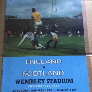 England v Scotland British Championship Matchday Programme 1973