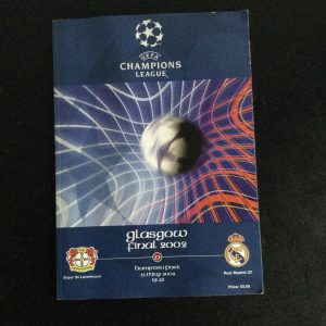UEFA Champions League Cup Final Bayer Leverkusen v Real Madrid Matchday Programme 2002