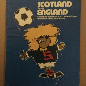 Scotland v England British Championship Matchday Programme 1974