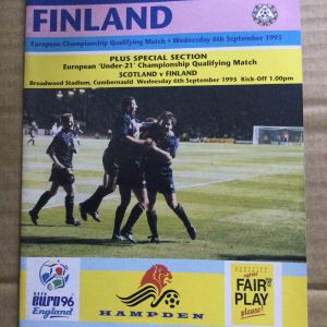Scotland v Finland EURO Qualifier Matchday Programme 1995