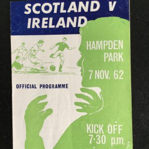 Scotland v Northern Ireland British Championship Matchday Programme 1962