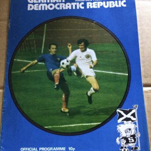 Scotland v German Democratic Republic Challenge Match Matchday Programme 1974