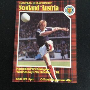 Scotland v Austria EURO Qualifier Matchday Programme 1979