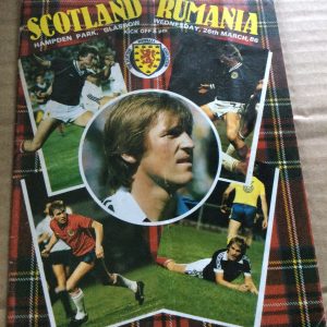 Scotland v Rumania Challenge Match Matchday Programme1986