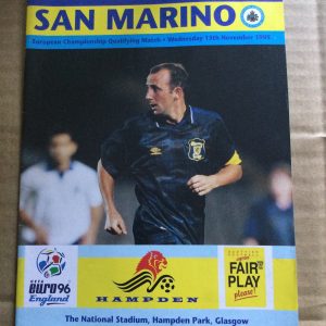 Scotland v San Marino EURO Qualifier Matchday Programme 1995