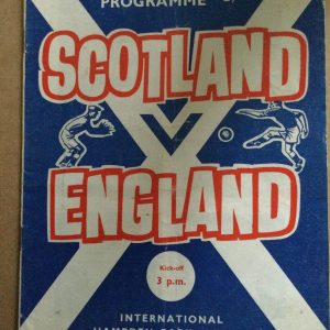 Scotland v England British Championship Matchday Programme 1960