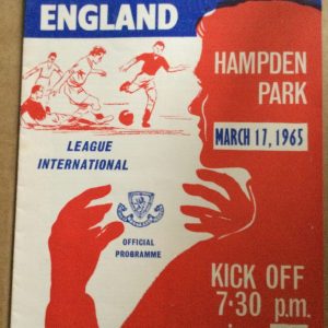 Scotland v England league International Matchday Programme 1965