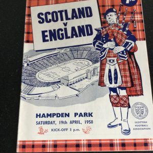 Scotland v England British Championship Matchday Programme 1958