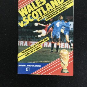 Wales v Scotland World Cup Qualifier Matchday Programme1985