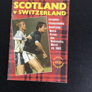 Scotland v Switzerland European Championship Qualifier Matchday Programme 1983